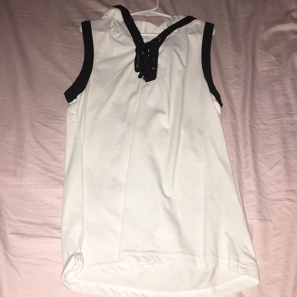 White and black tank top